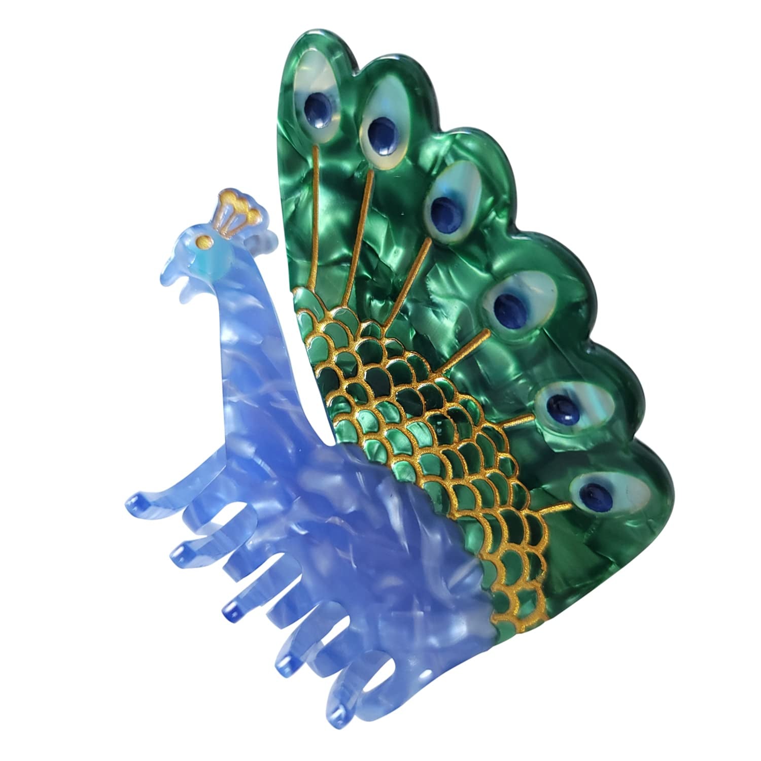 Duck Claw Hair Clips for Women, Big Cellulose Acetate Hair Clips, Non-Slip Hair Claws, Stylish Retro Color Stitching, Perfect Hair Accessories Gift