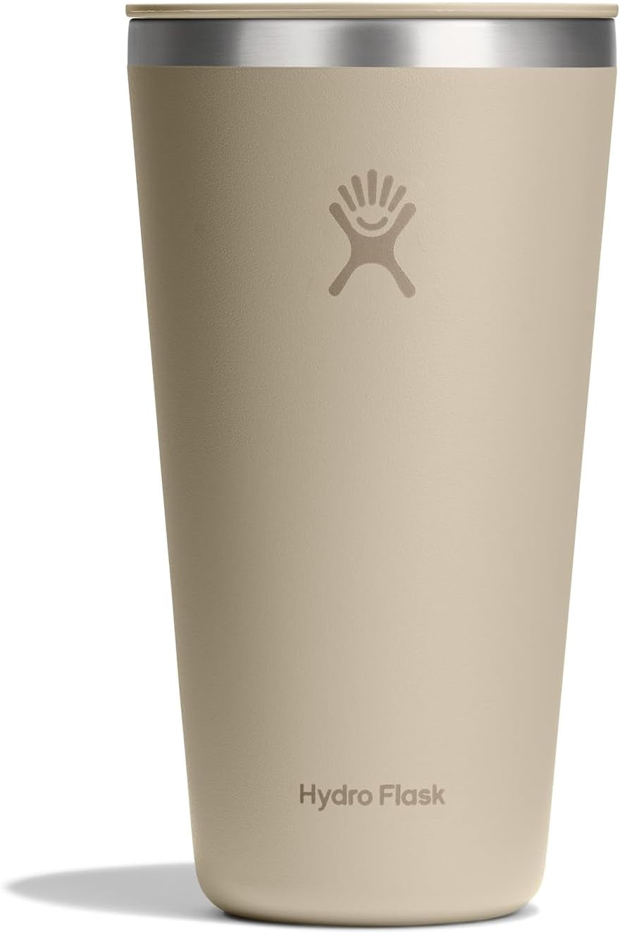 28oz Insulated Straw Tumbler with Leak-Resistant Lid, Stainless Steel Cupholder Friendly Cold Drink Cup for Smoothies, Water & Iced Coffee